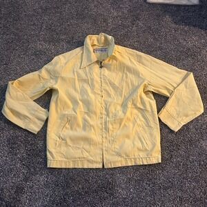 Vintage McGregor Drizzler Jacket Mens 42 Yellow Lightweight Zip Front Casual 70s